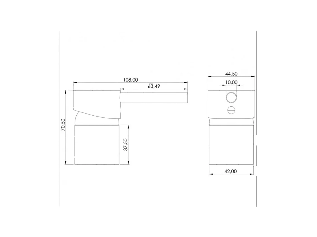 Grifo lavabo empotrado monomando BORACAY oro cepillado Dorado