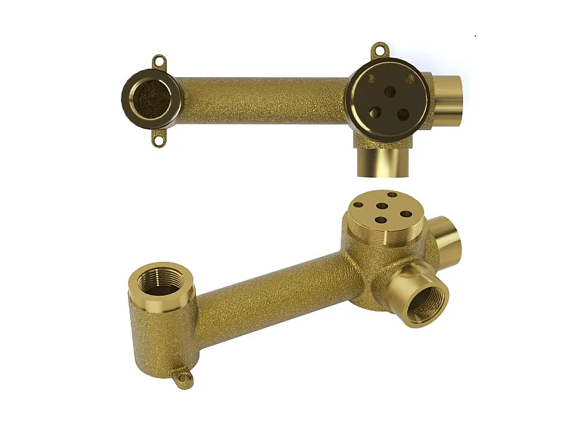 Grifo lavabo empotrado monomando BORACAY oro cepillado Dorado