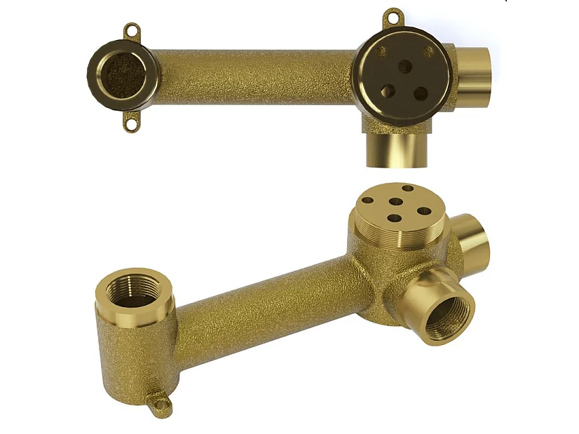 Grifo lavabo empotrado monomando BORACAY oro cepillado Dorado