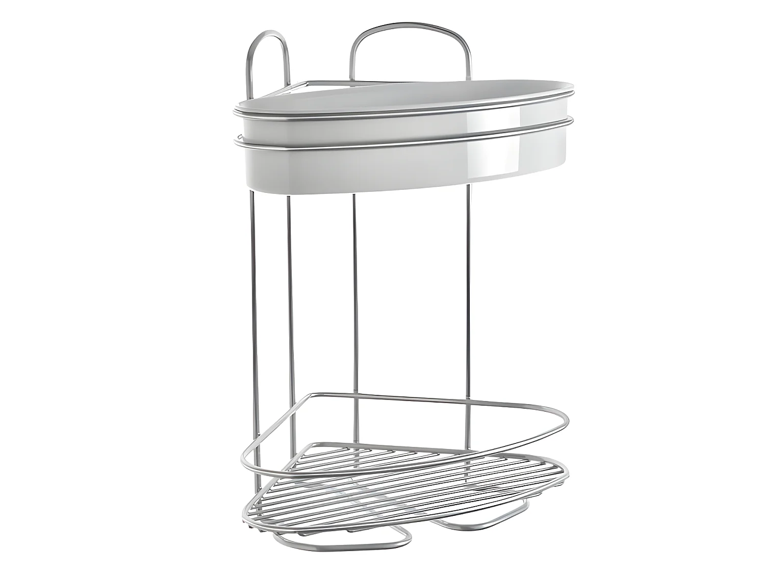 Estante de banheiro de 2 níveis da série ORBIT com revestimento Chrometherm® - Preto