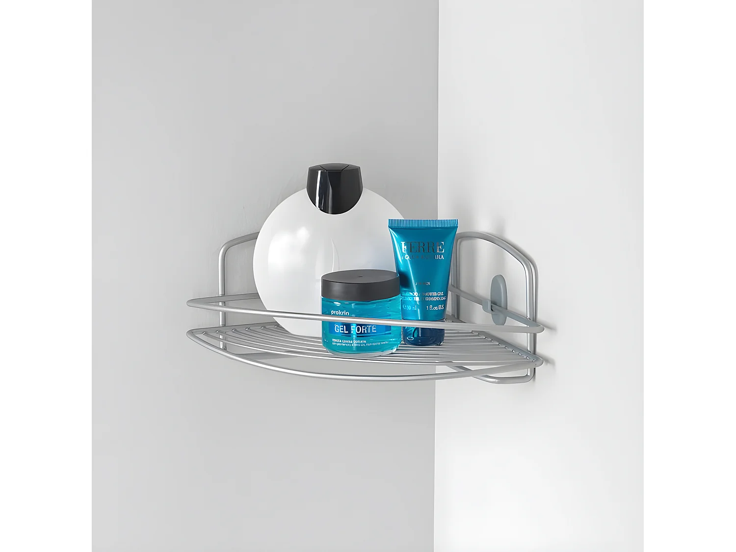 Mensola Bagno Onda Metaltex 1 Livello, Argento Polytherm®