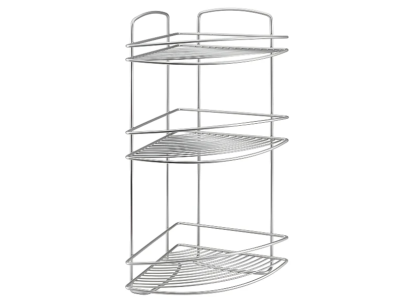 Étagère de Salle de Bain 3 Niveaux Série ONDA de Metaltex. Finition Polytherm® Couleur Argent