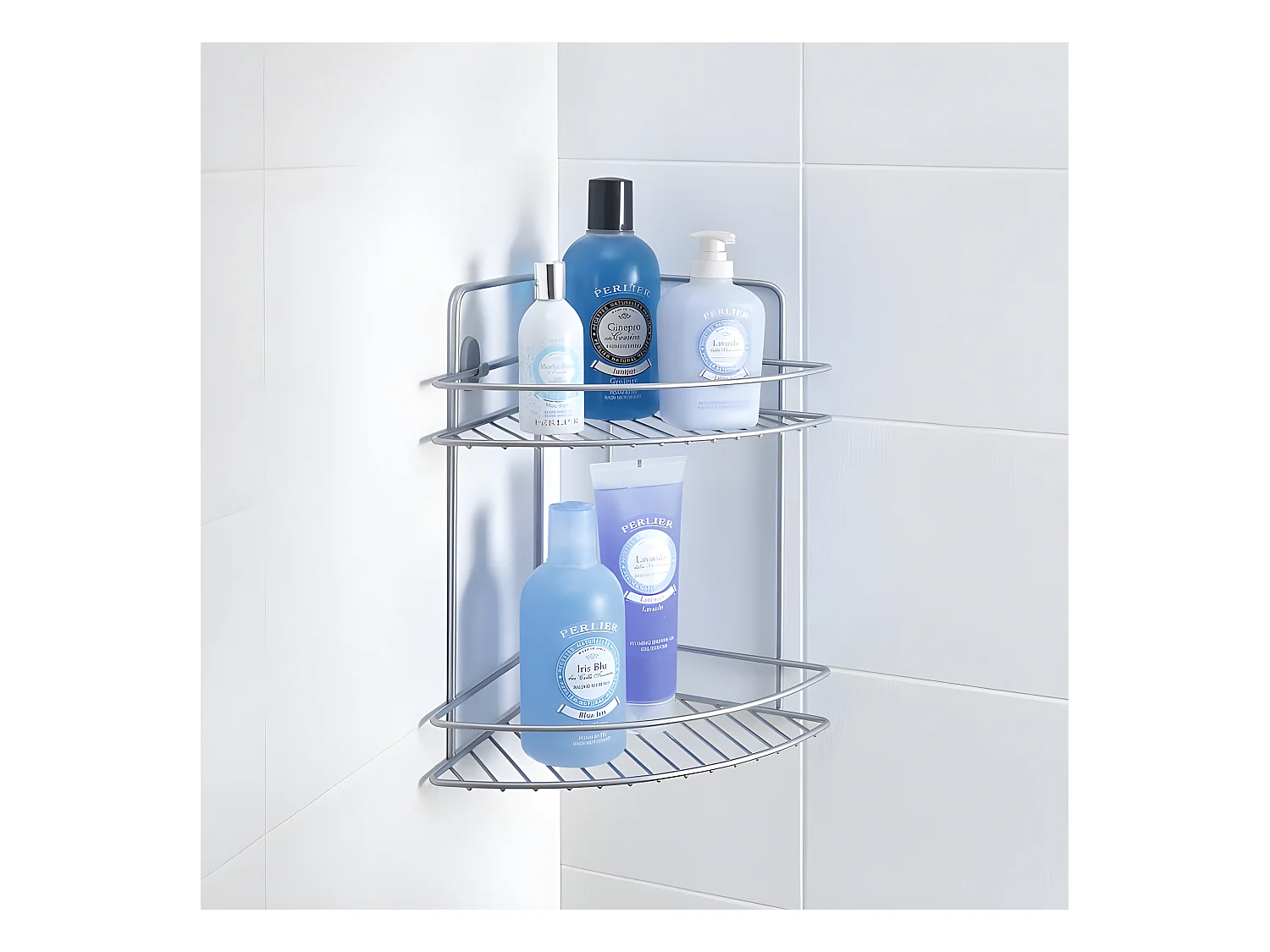 Mensola a 2 Livelli REFLEX Metaltex Polytherm® Argento