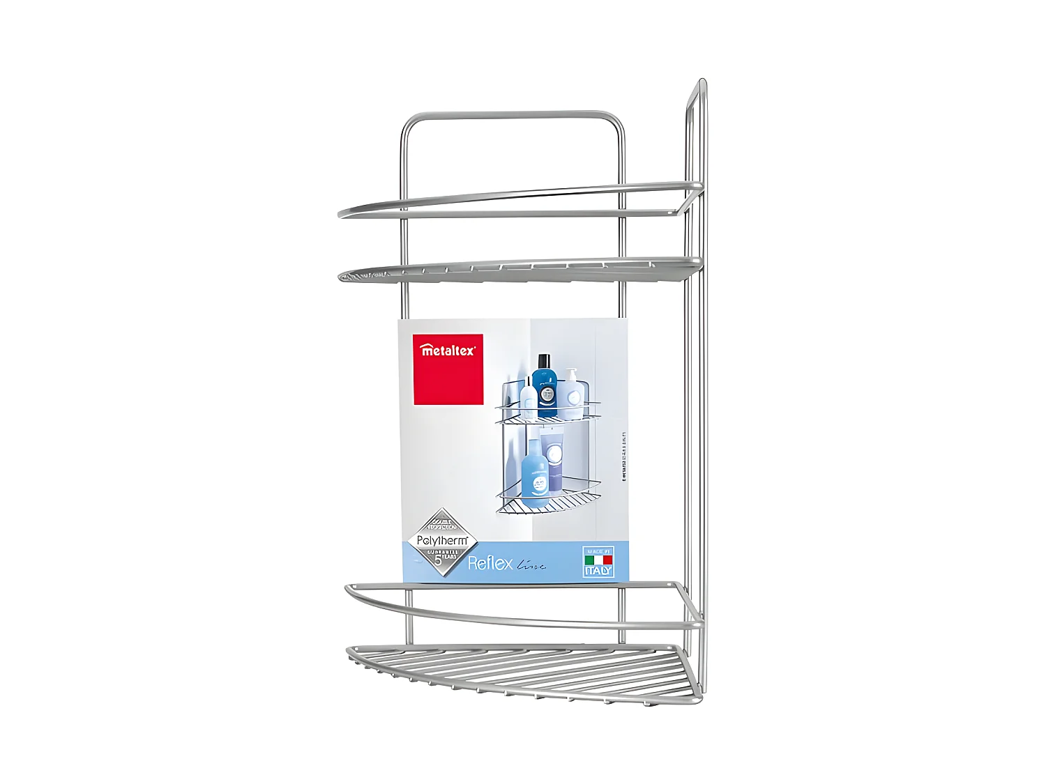Mensola a 2 Livelli REFLEX Metaltex Polytherm® Argento