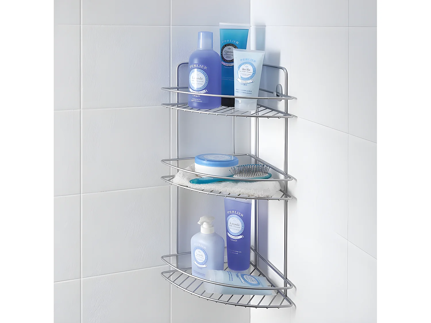 Rangement 3 Niveaux Série REFLEX de Metaltex, Finition Polytherm® Couleur Argent