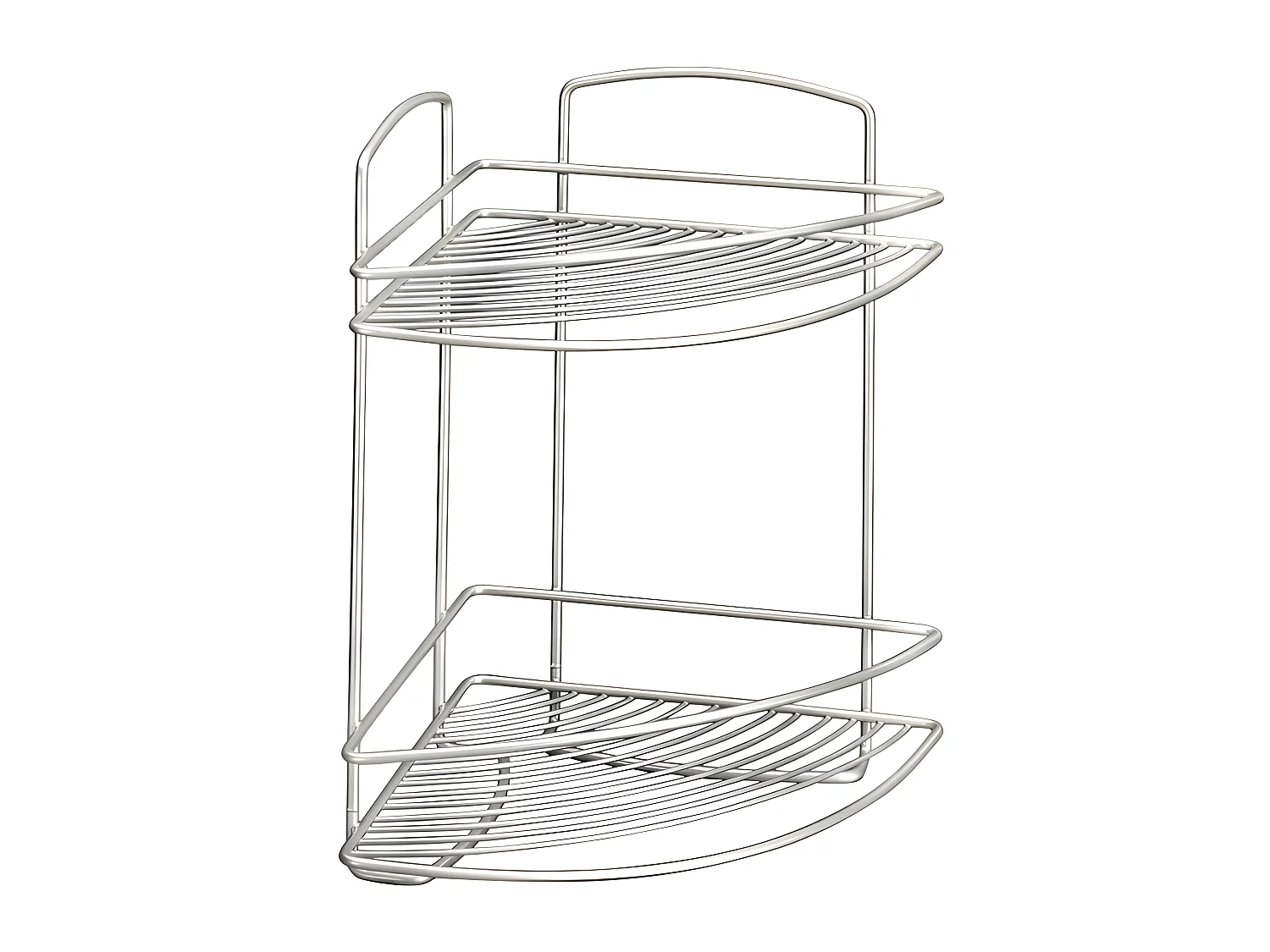 Étagère de Salle de Bain 2 Niveaux Série ONDA de Metaltex. Finition Polytherm® Couleur Argent