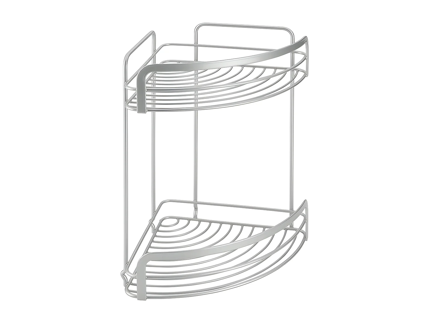 Étagère de Salle de Bain 2 Niveaux Série VIVA de Metaltex. Finition Polytherm® Couleur Argent