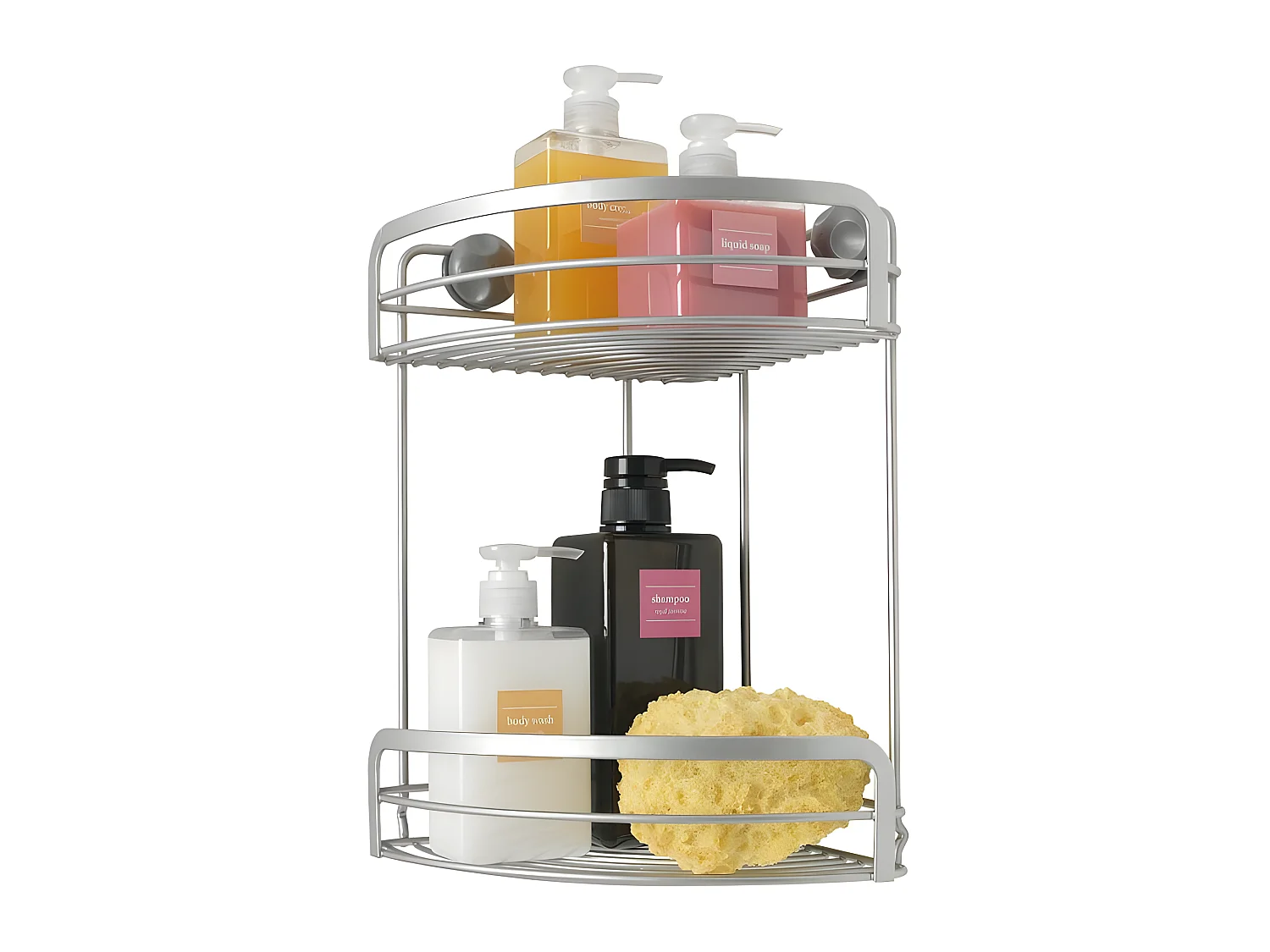 Étagère de Salle de Bain 2 Niveaux Série VIVA de Metaltex. Finition Polytherm® Couleur Argent