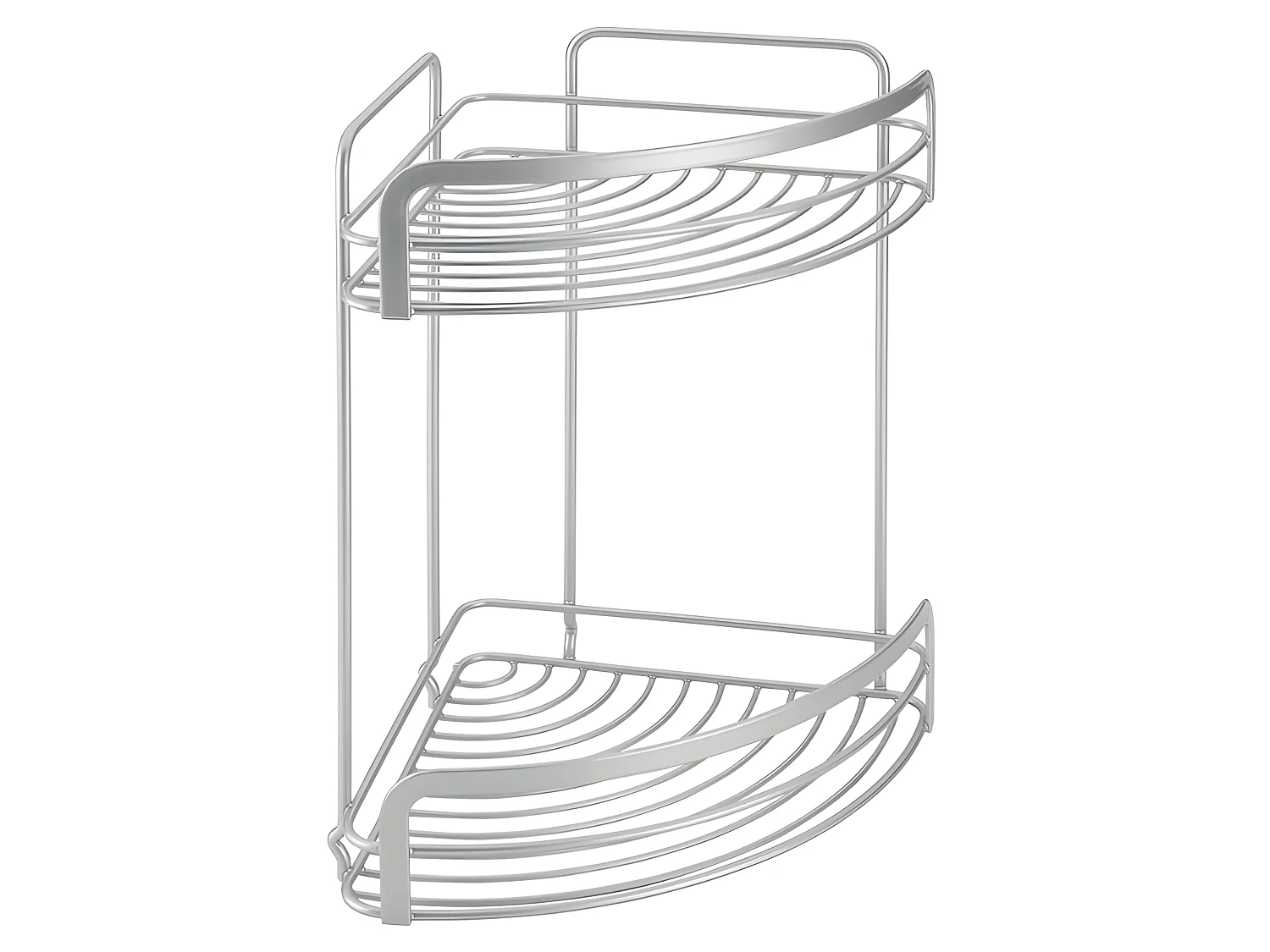 Étagère de Salle de Bain 2 Niveaux Série VIVA de Metaltex. Finition Polytherm® Couleur Argent