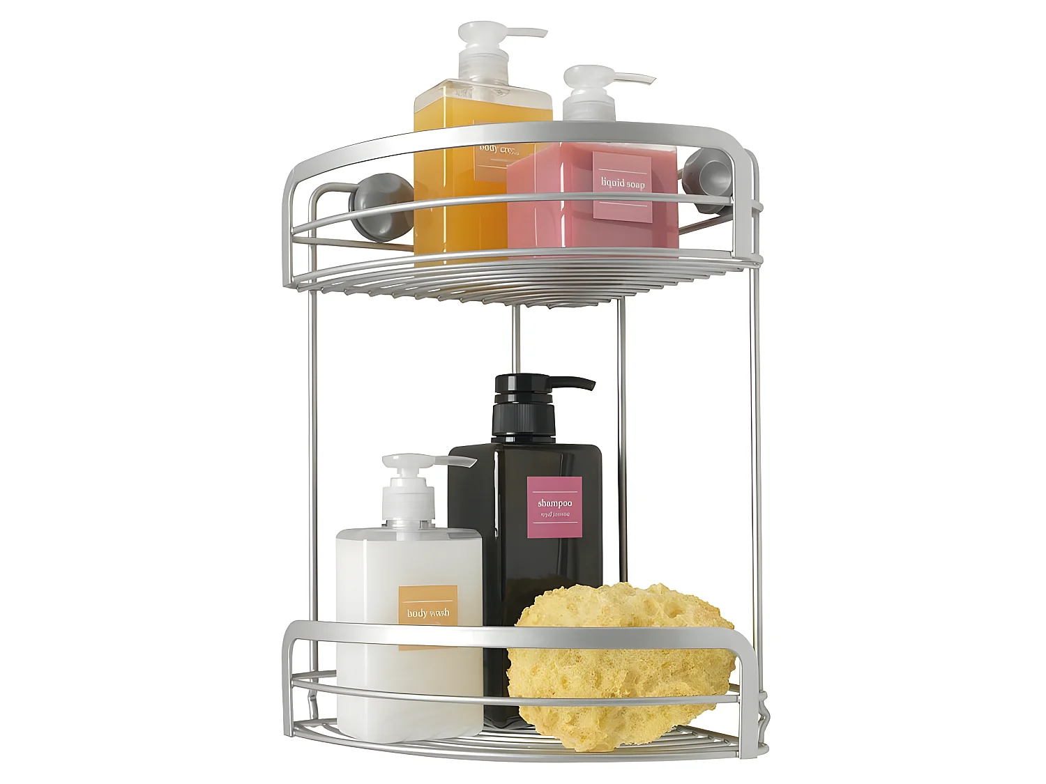 Étagère de Salle de Bain 2 Niveaux Série VIVA de Metaltex. Finition Polytherm® Couleur Argent