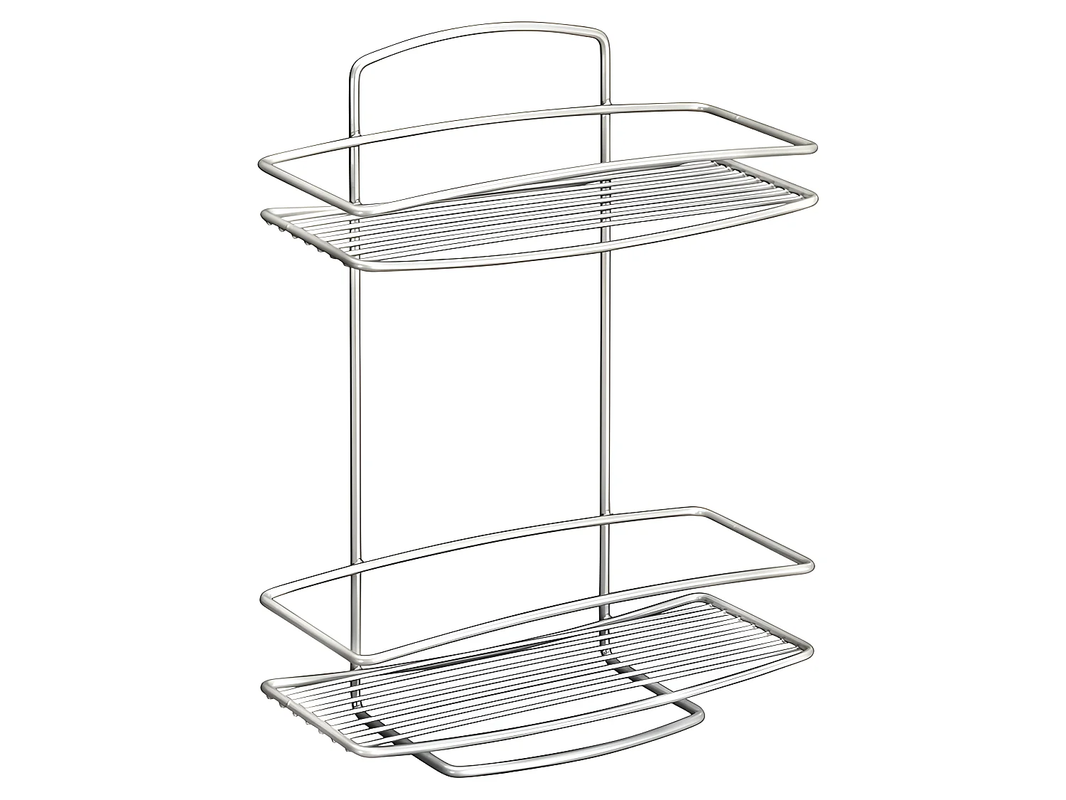 Estantería de Baño 2 Niveles Onda Metaltex Plata Polytherm®