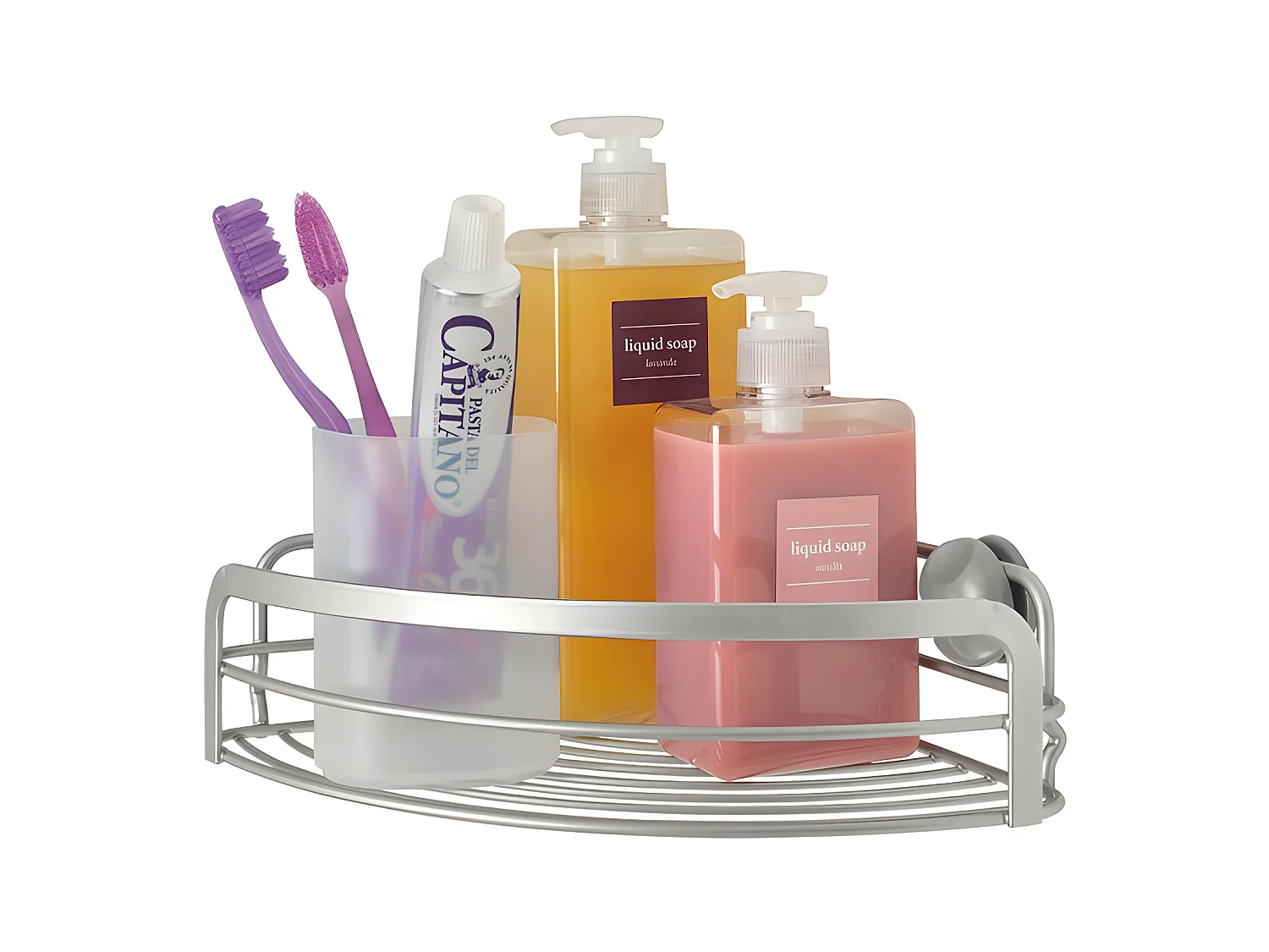 Estante de Banheiro de 1 Nível VIVA Metaltex, Polytherm® Prateado