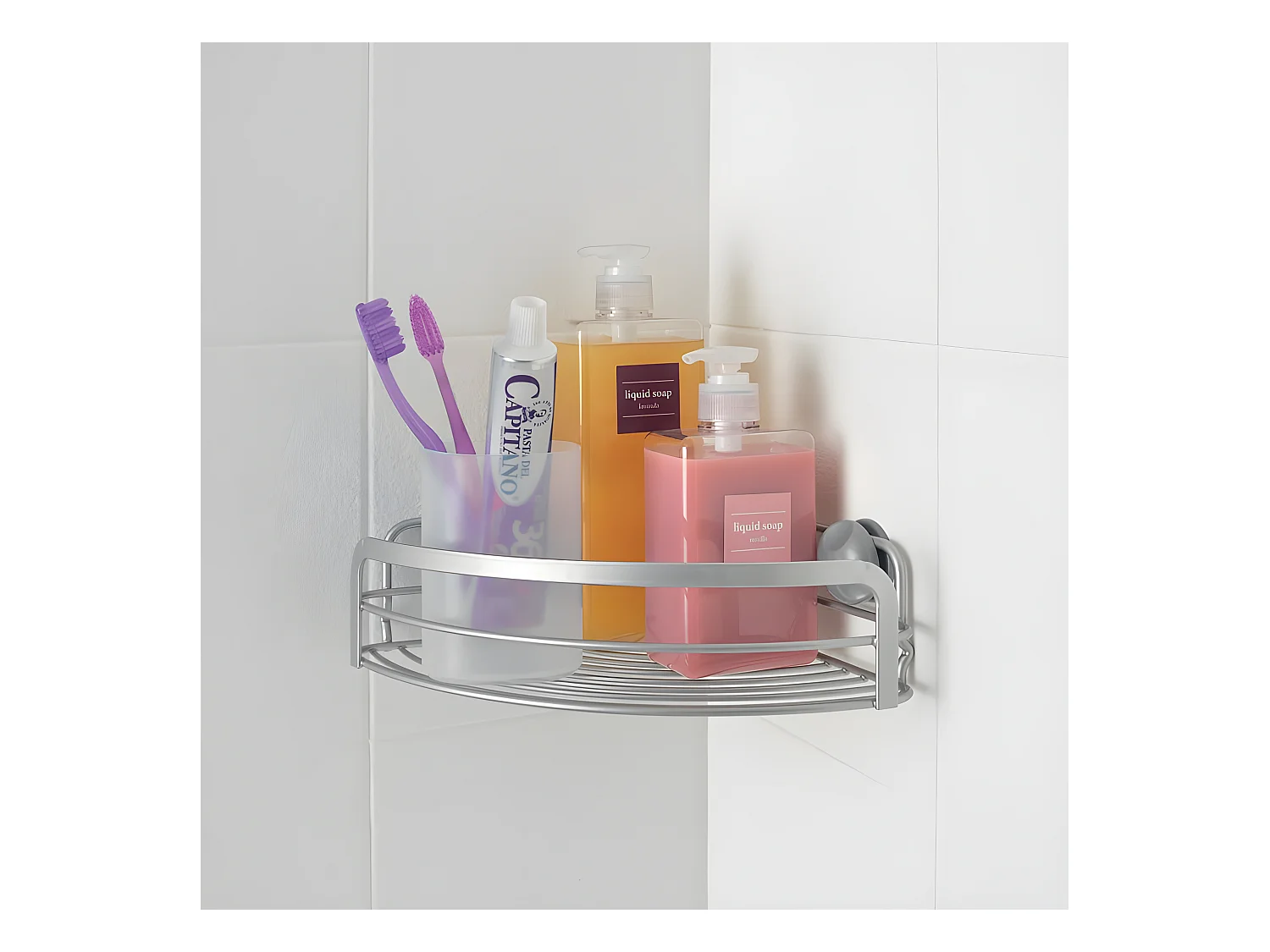 Estante de Banheiro de 1 Nível VIVA Metaltex, Polytherm® Prateado