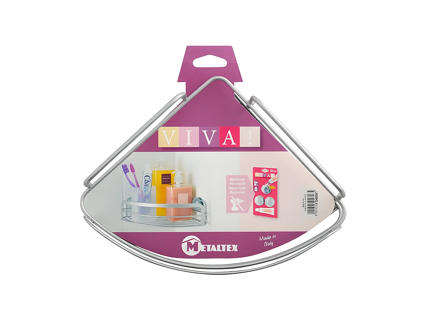 Estante de Banheiro de 1 Nível VIVA Metaltex, Polytherm® Prateado