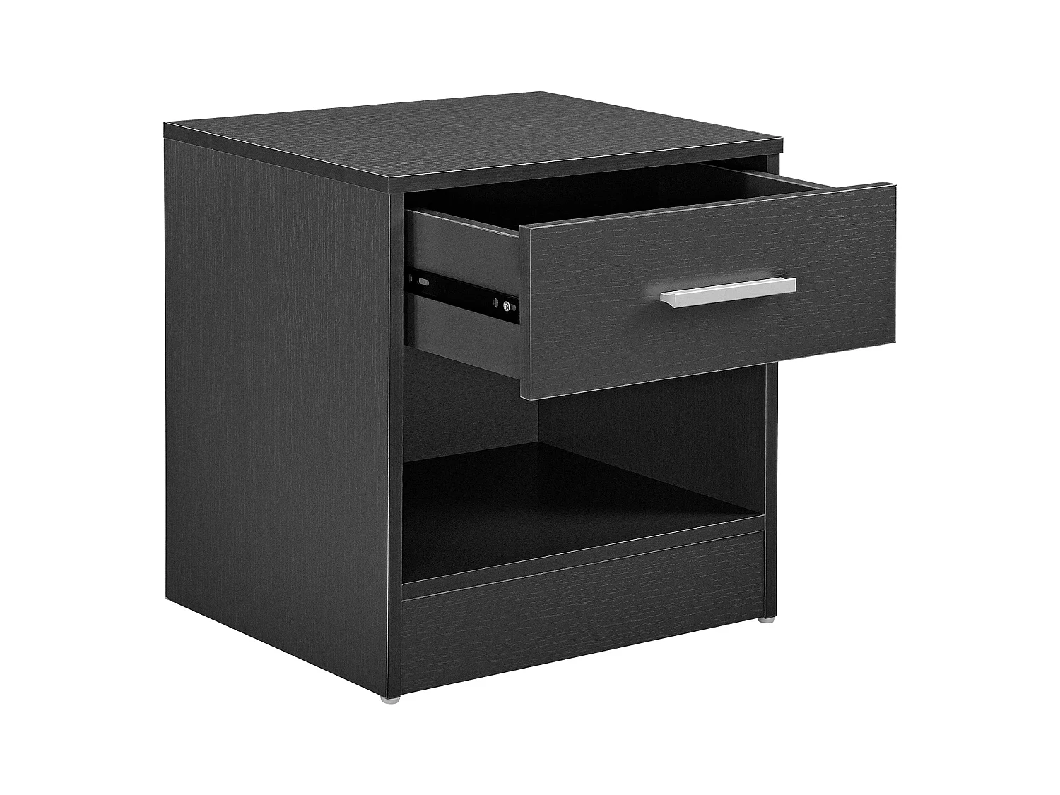 Mesita de noche cómoda mueble de almacenaje cajón 38 cm gris 03_0004191