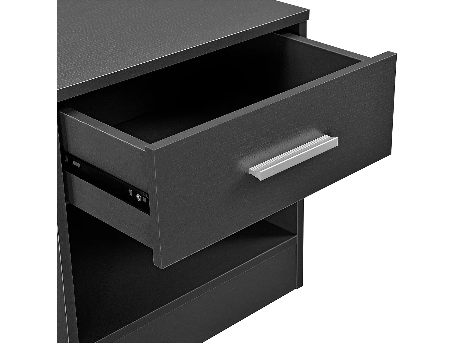 Mesita de noche cómoda mueble de almacenaje cajón 38 cm gris 03_0004191