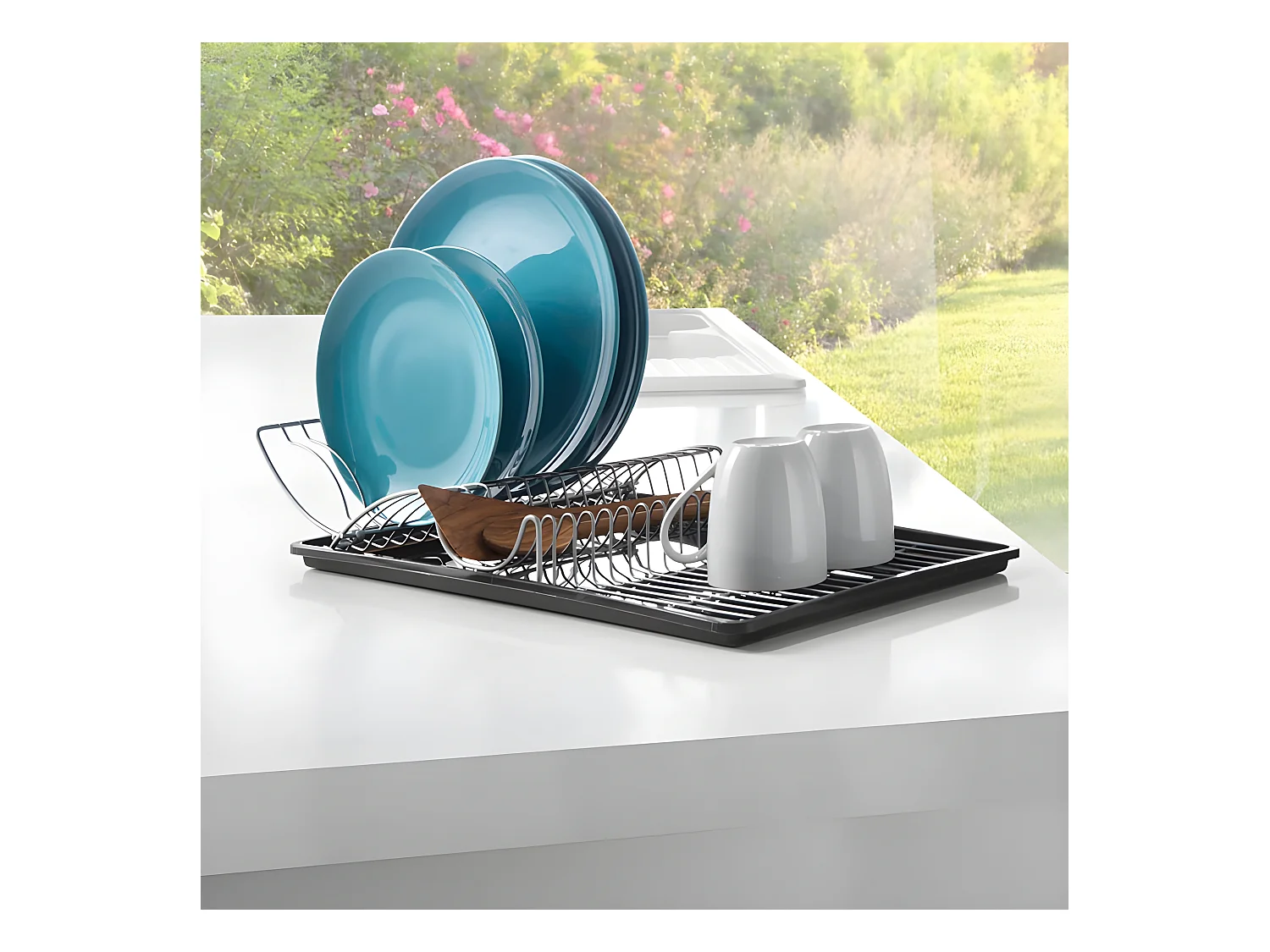 Bandeja escurridora WINGTEX Metaltex 50x31x7 cm Revestimiento Polytherm® Metallic - Plateado