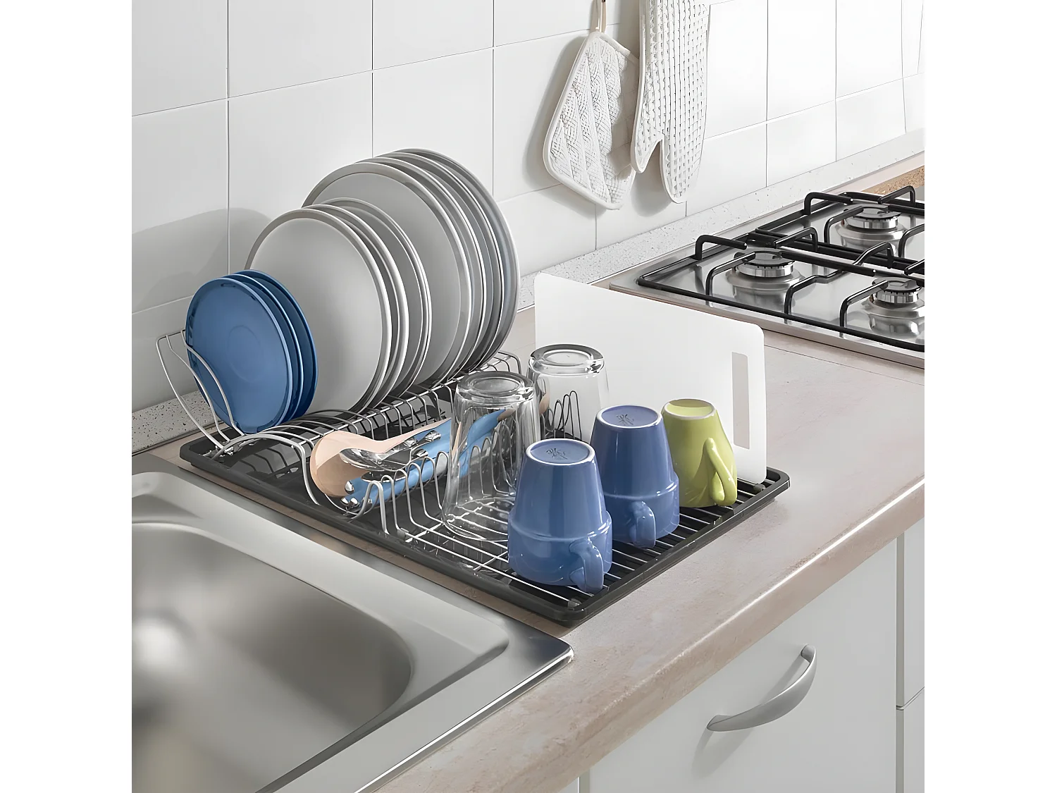 Plateau à égouttoir WINGTEX de Metaltex 50x31x7 cm