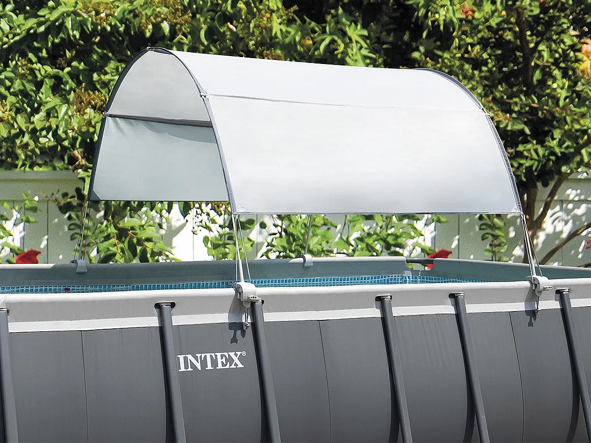 Voile d'ombrage pour piscine tubulaire jusqu'à 2,74 m - Intex