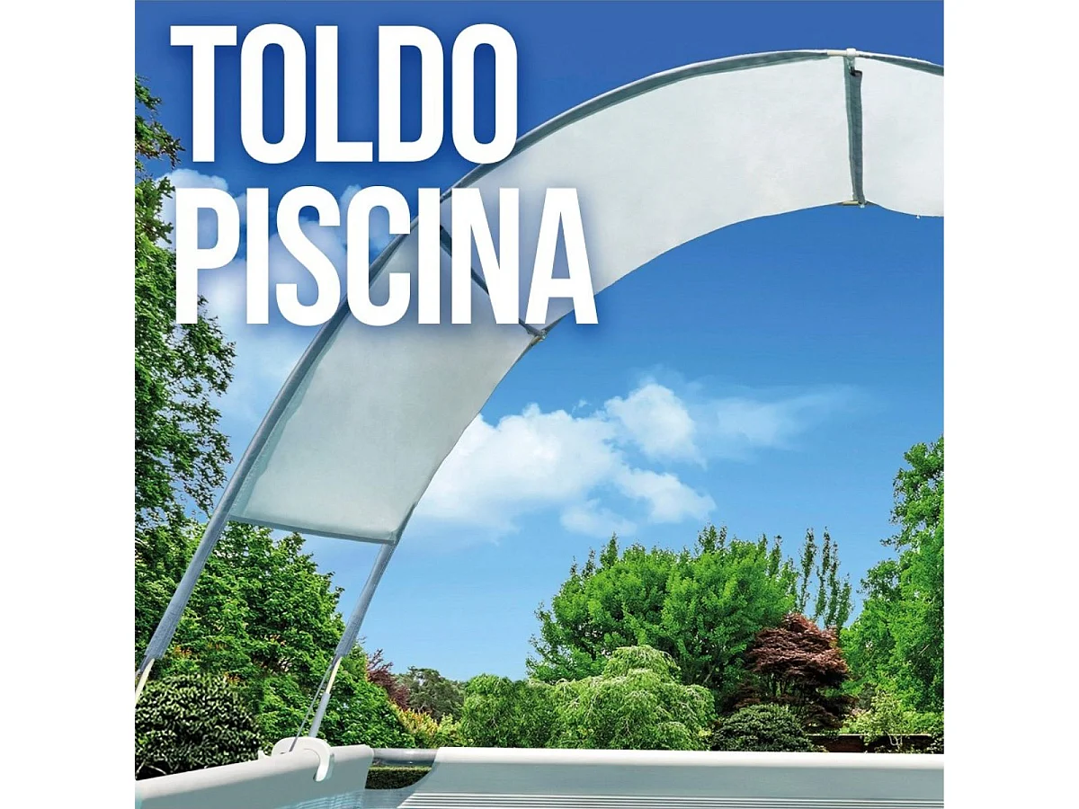 Voile d'ombrage pour piscine tubulaire jusqu'à 2,74 m - Intex