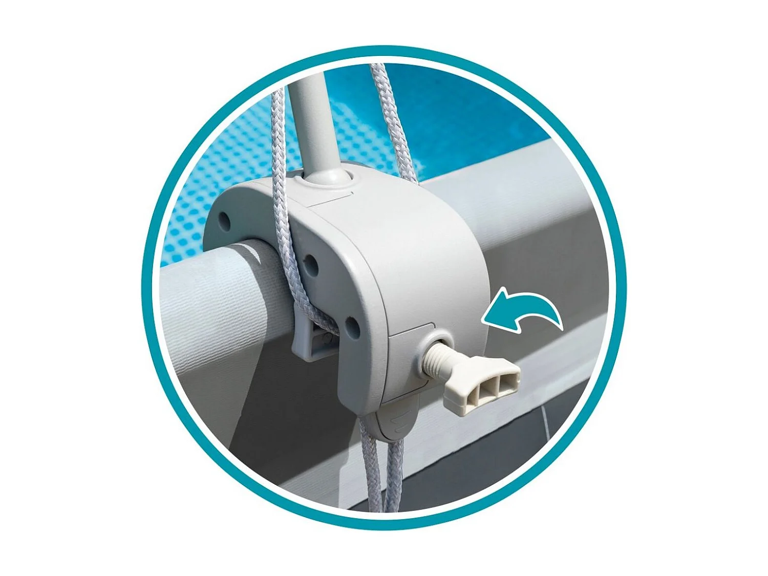 Voile d'ombrage pour piscine tubulaire jusqu'à 2,74 m - Intex