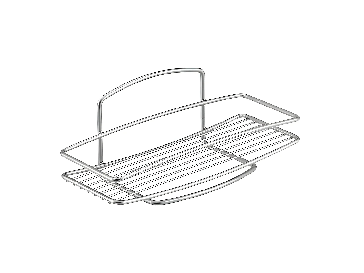 Estantería de Baño de 1 Nivel ONDA Metaltex Plata Negro 26x11x11 cm