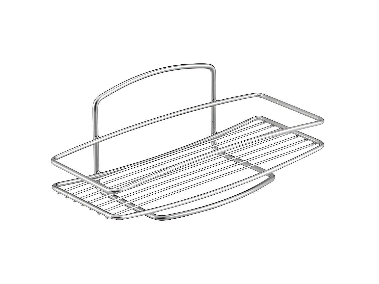 Badkamerrek 1 Niveau ONDA Metaltex Zilver Zwart 26x11x11 cm