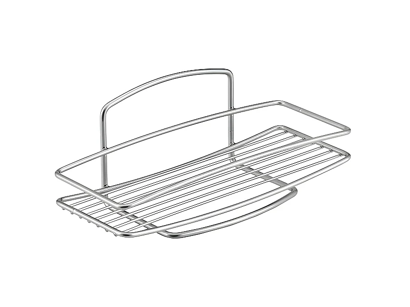 Badkamerrek 1 Niveau ONDA Metaltex Zilver Zwart 26x11x11 cm