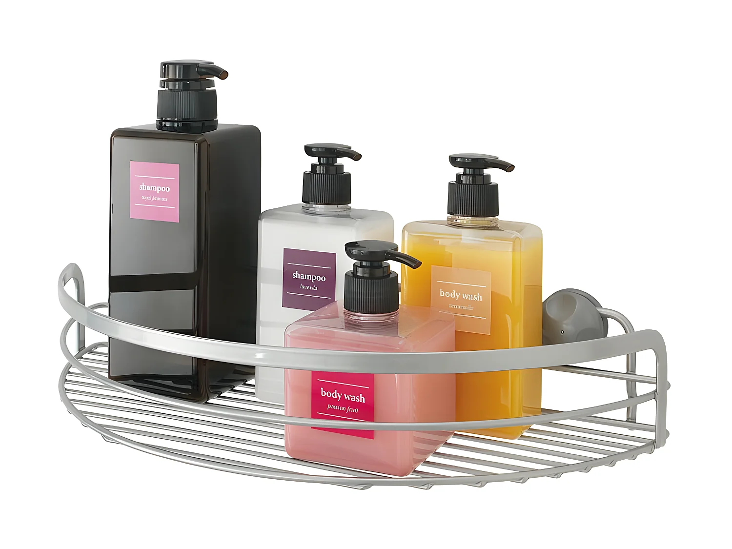 Estante de Banheiro Semi-Circular VIVA Metaltex Polytherm® Prateado