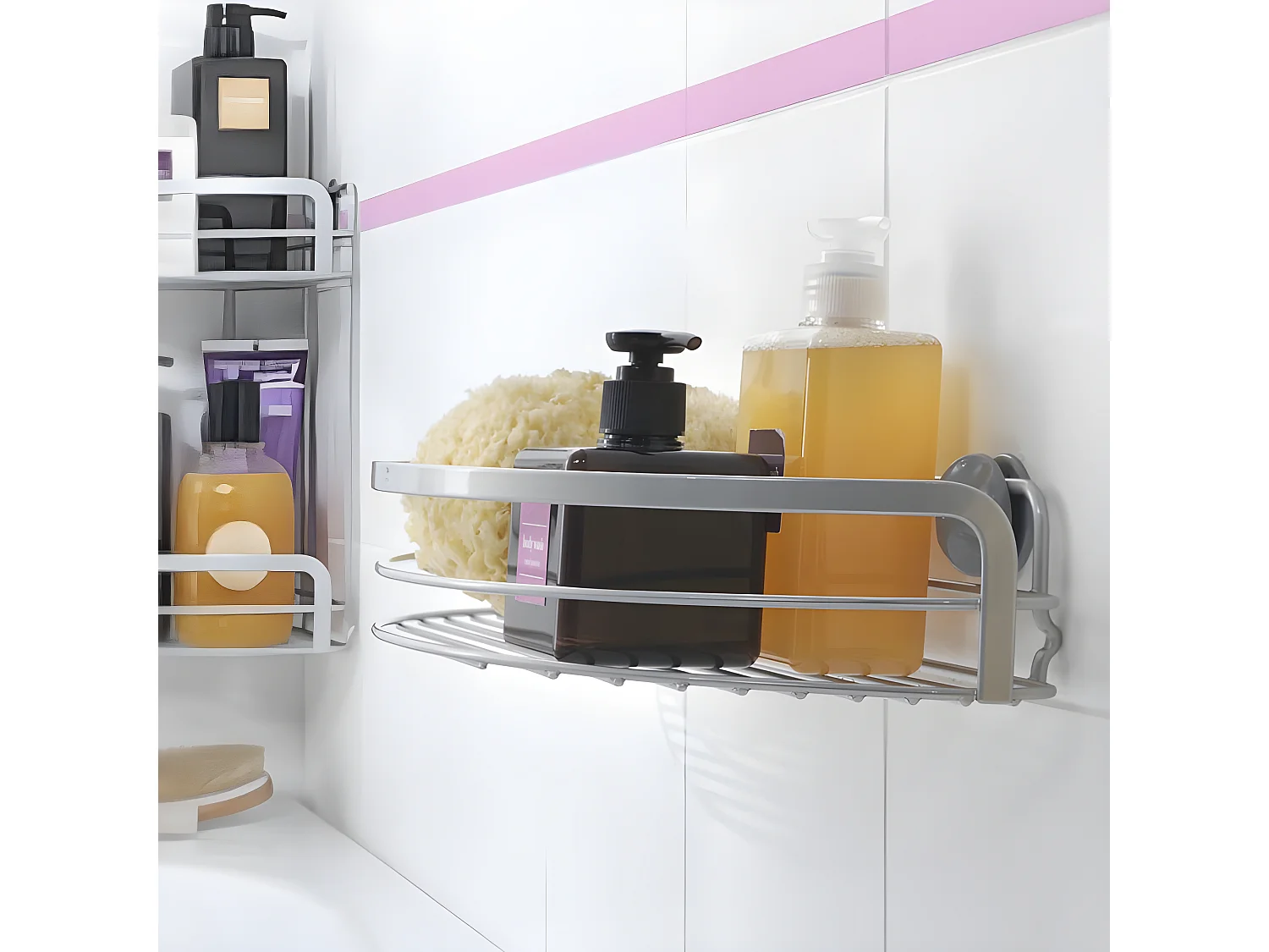 Mensola Bagno Semicerchio VIVA Metaltex Polytherm® Argento