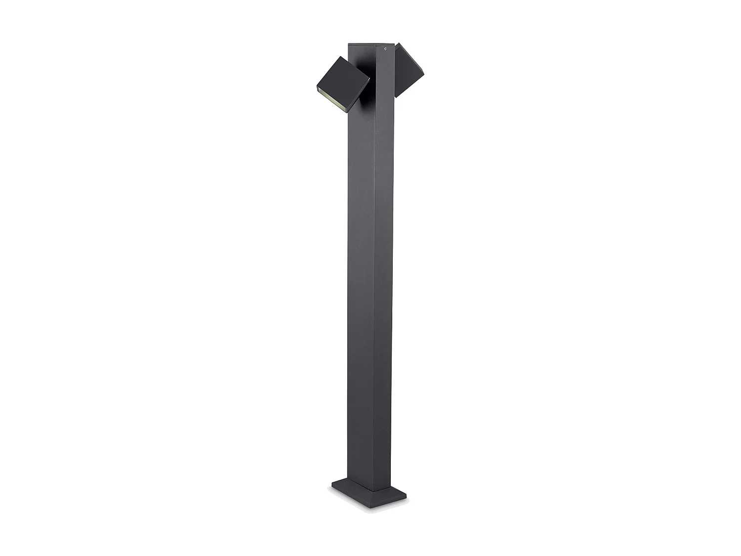LEDS C4 Balise Ip65 Cubus Bollard Led 22W Blanc Chaud - 3000K On-Off Gris Urbain 1031L