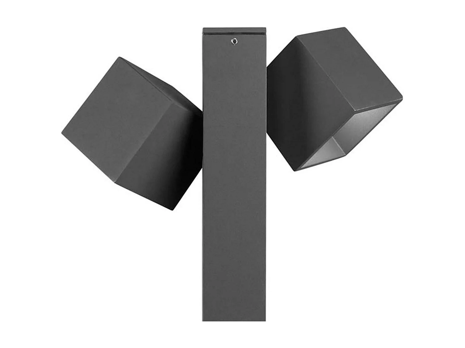 LEDS C4 Balise Ip65 Cubus Bollard Led 22W Blanc Chaud - 3000K On-Off Gris Urbain 1031L