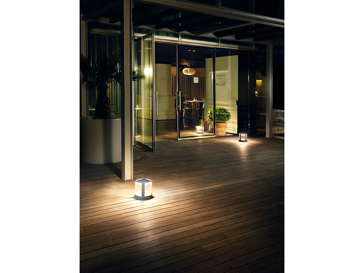 LEDS C4 Balise Ip65 Compact Ø210Mm Led 16.8W Blanc Chaud - 3000K Gris Urbain 744Lm