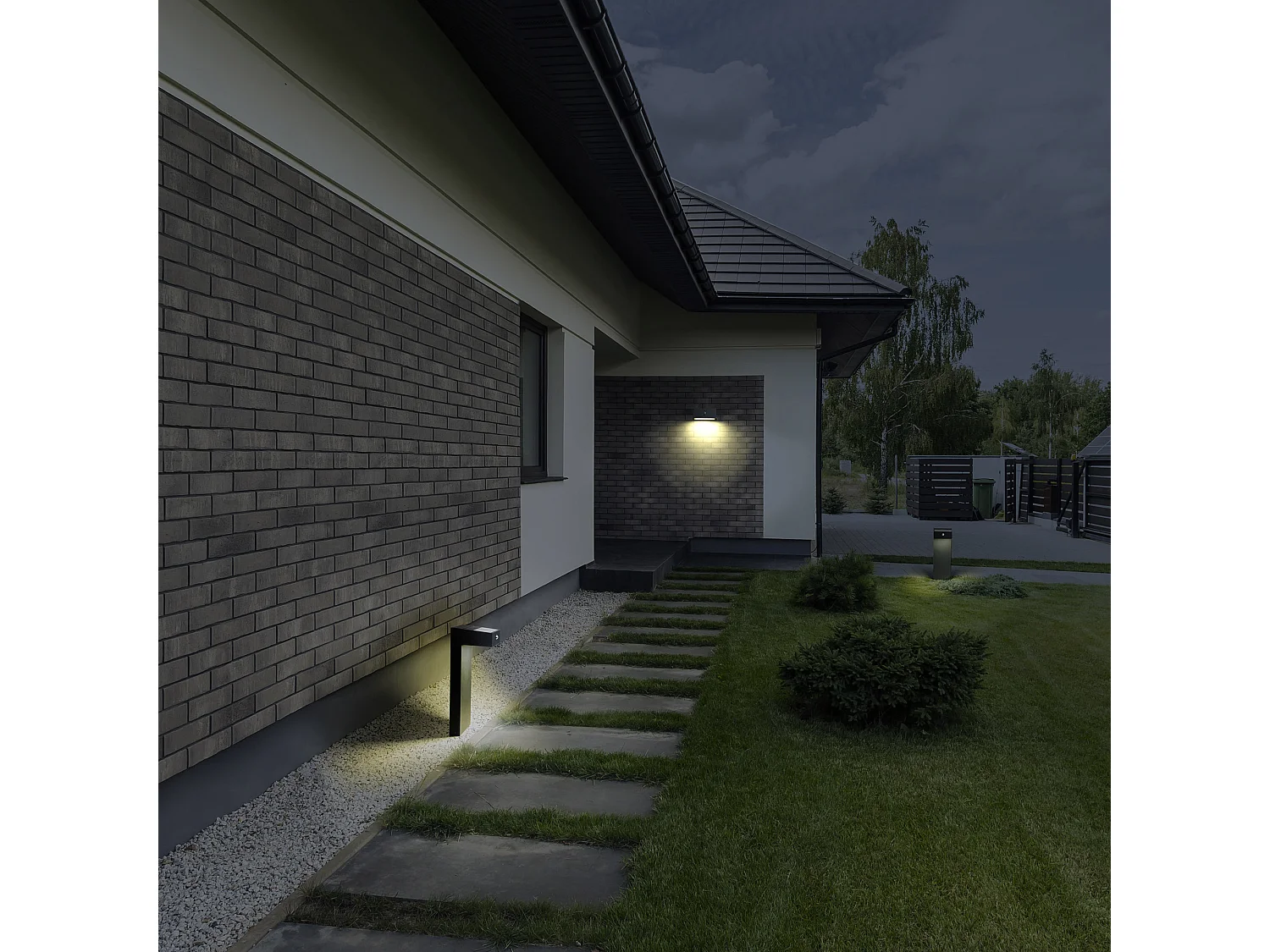 FORLIGHT Balise de Jardin Ip44 Top Led 3W 3000K Gris Urbain 129Lm