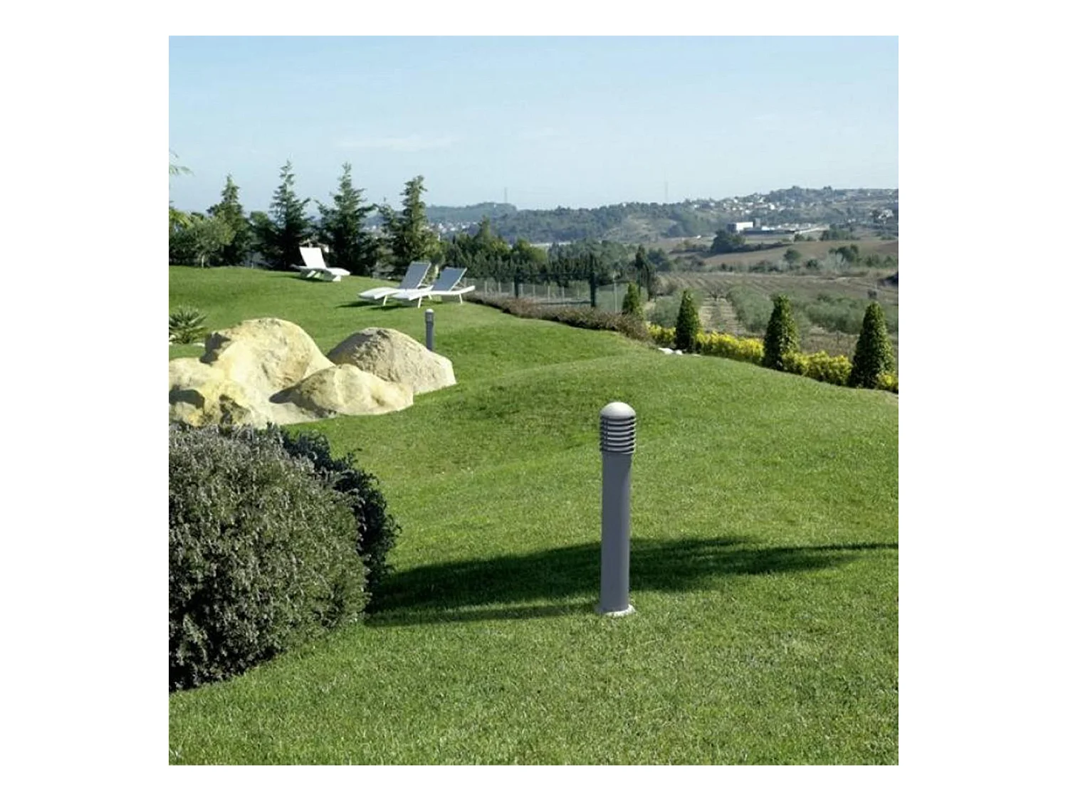 LEDS C4 Balise Ip66 Balizas Grid 900Mm E27 15W Gris Urbain