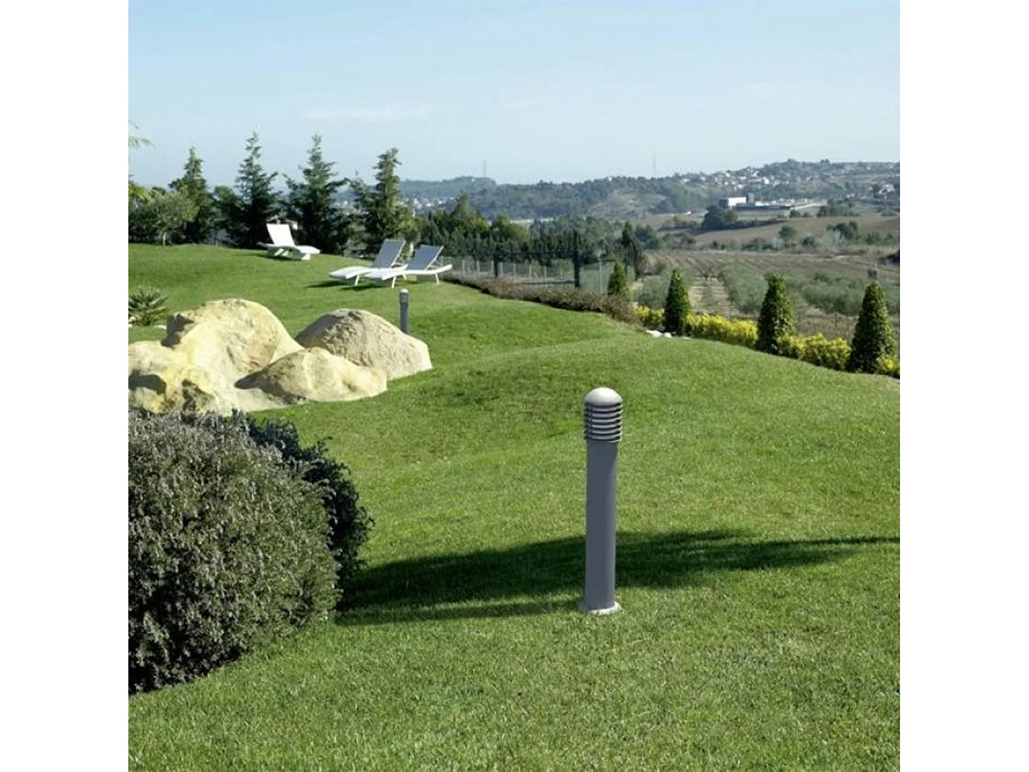 LEDS C4 Balise Ip66 Balizas Grid 900Mm E27 15W Gris Urbain