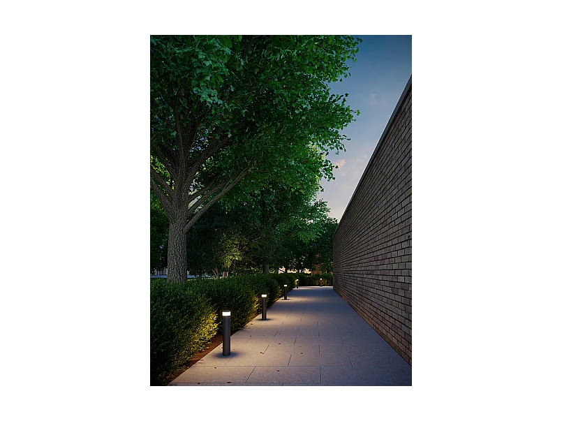 LEDS C4 Balise Ip66 Dan Led 8.9.,W Sw 3000-4000K On-Off Gris Urbain 439Lm