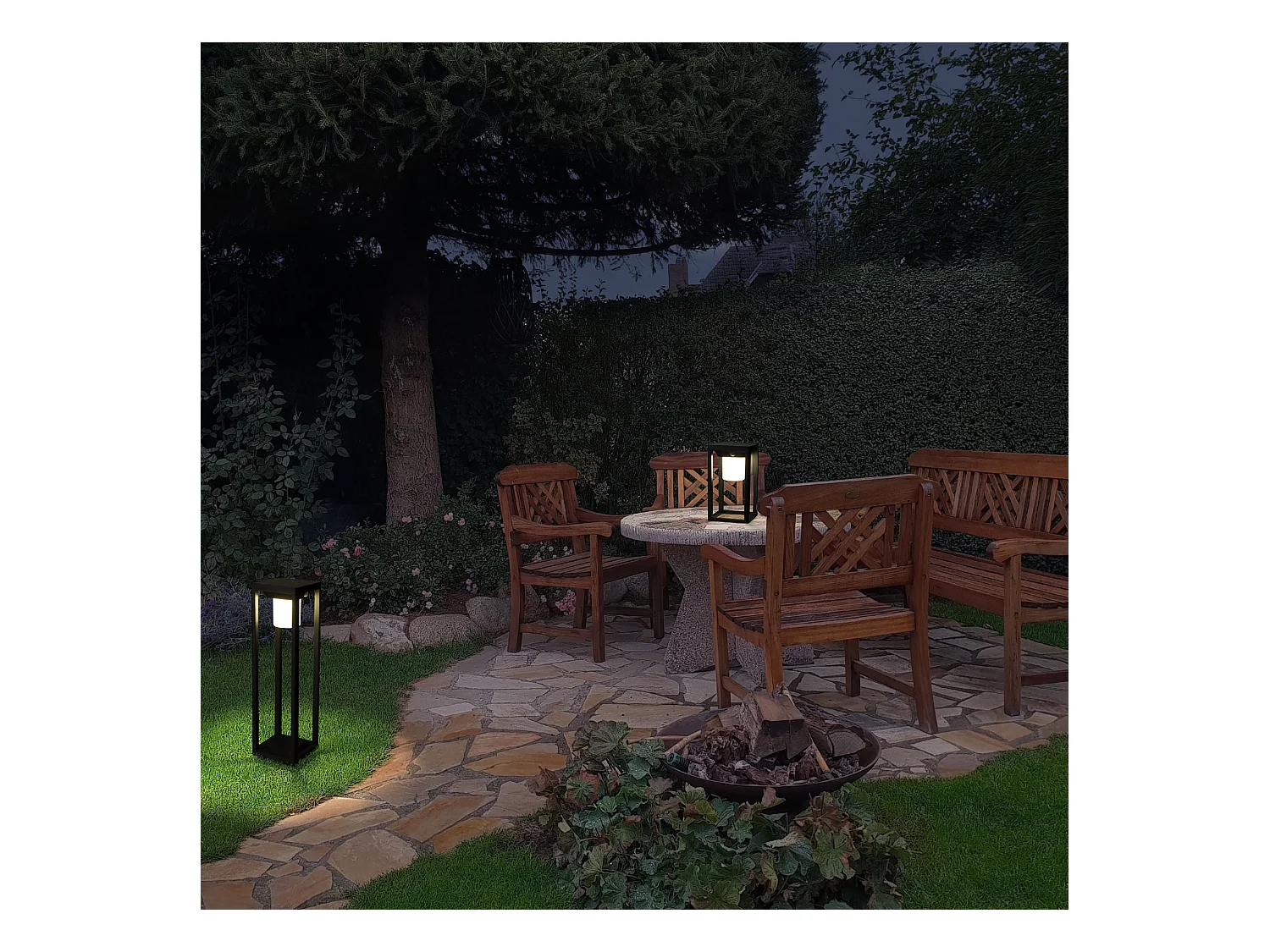 FORLIGHT Balise de Jardin Ip44 Bow Led 3W 3000K Gris Urbain 92Lm