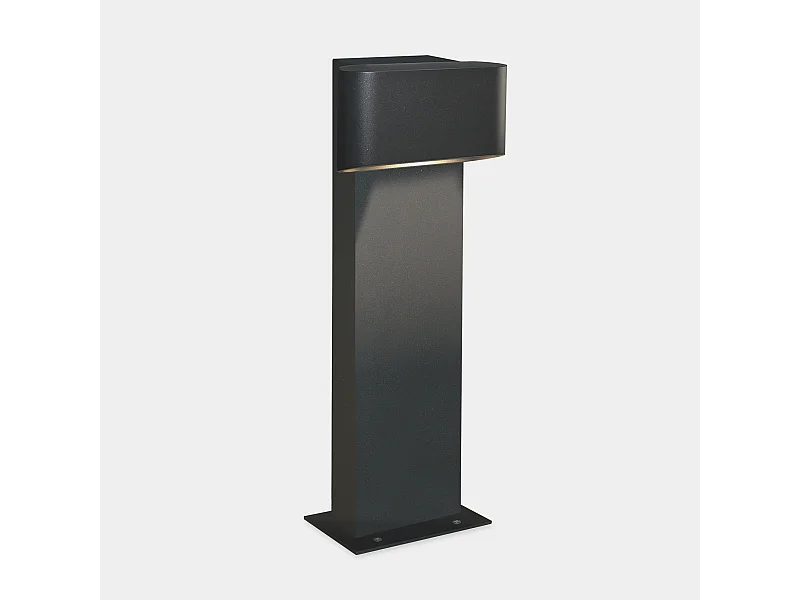 LEDS C4 Balise Ip66 Diago Bollard Led 5W Blanc Chaud - 3000K Gris Urbain 286Lm