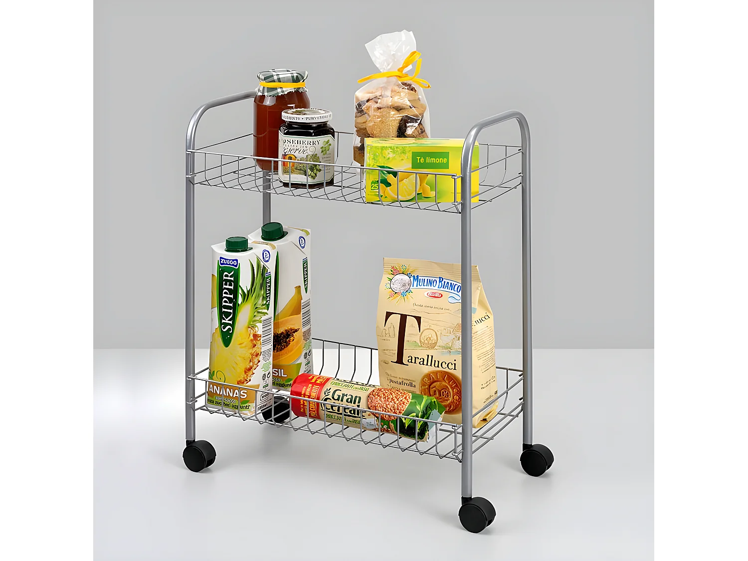 Carriole Multifonction 2 Étagères MADRID de Metaltex