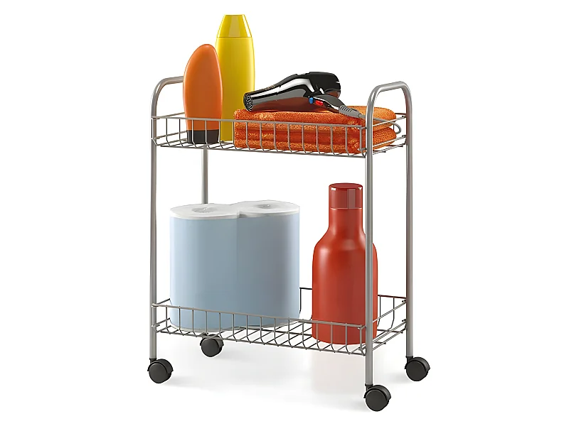 Carriole Multifonction 2 Étagères MADRID de Metaltex