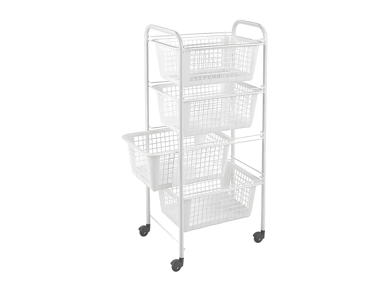 Panier Multifonction 4 Corbeilles Amovibles MIAMI de Metaltex. Couleur Blanc