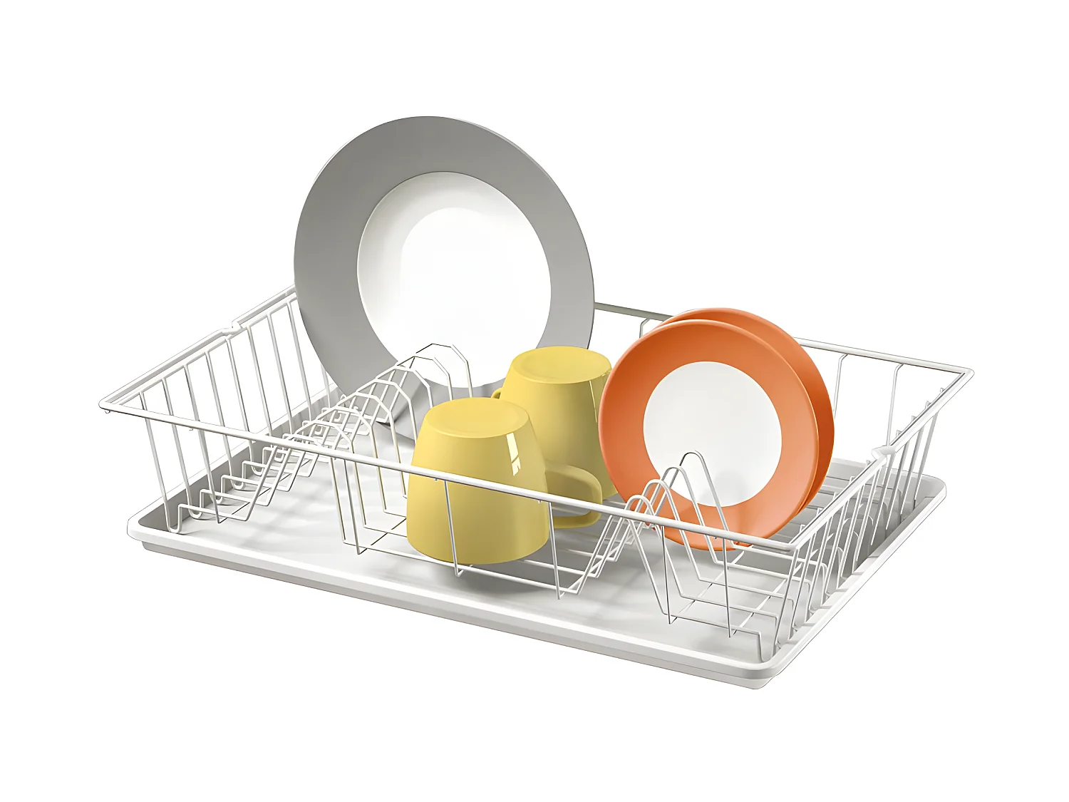 Escorredor GERMATEX + bandeja BRANCA 48x30 cm - Fabricado em Itália