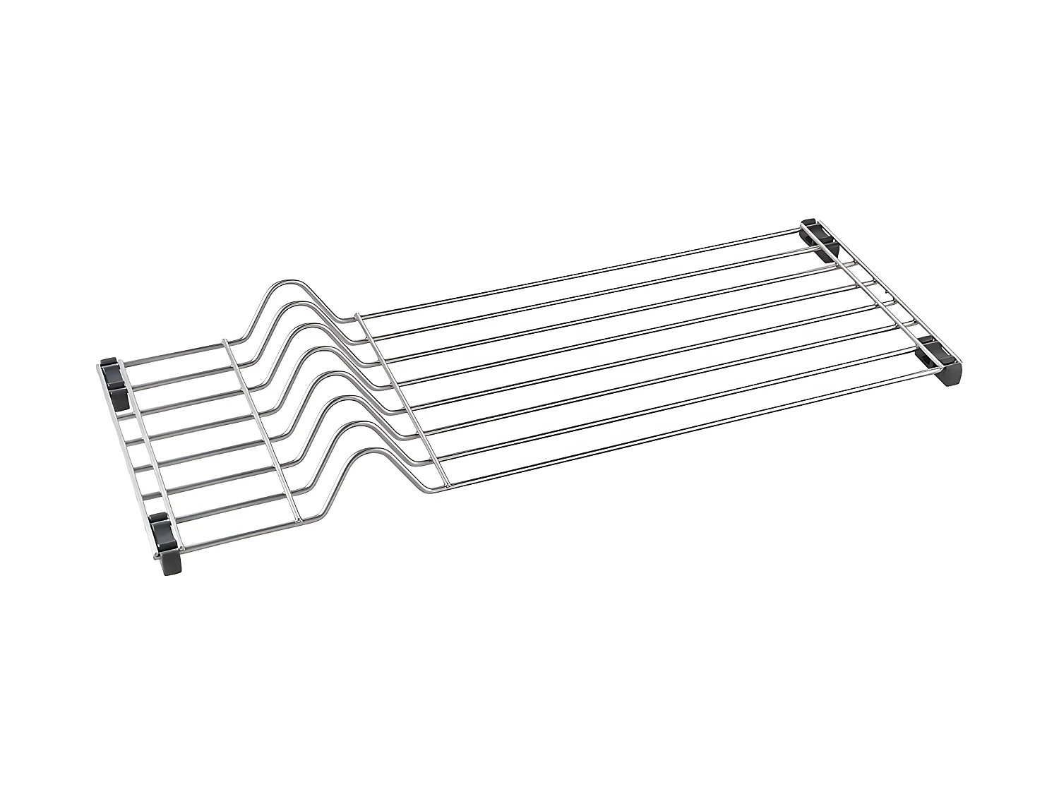 Tabuleiro de escorrer para lava-loiça Metaltex 40x54x20 cm em aço preto com revestimento Polytherm® Metallic