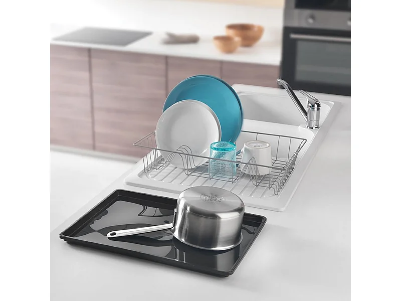 Plateau à égouttoir COLONIA en métaltex 50x31x12 cm