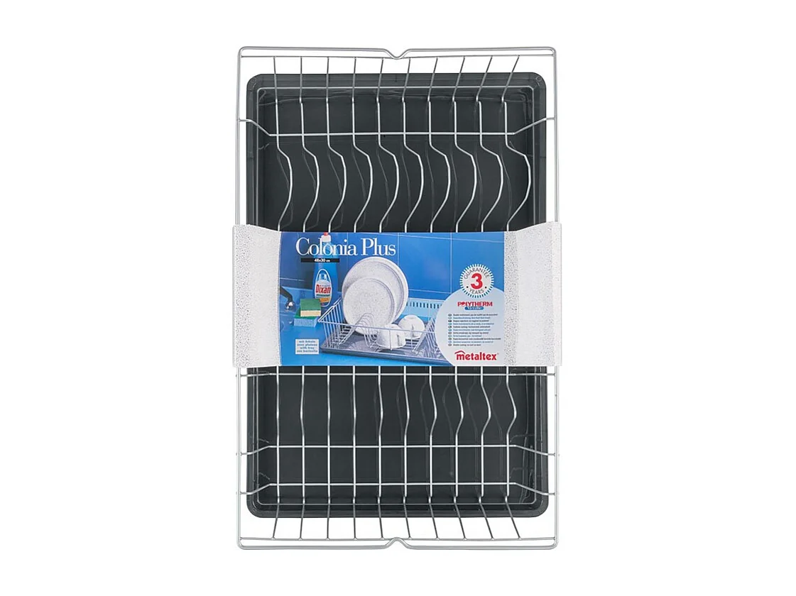 Plateau à égouttoir COLONIA en métaltex 50x31x12 cm