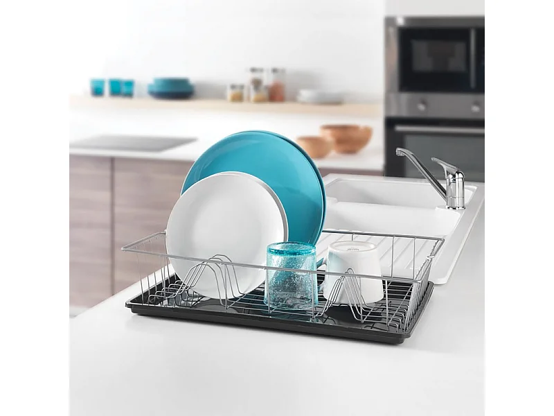 Plateau à égouttoir COLONIA en métaltex 50x31x12 cm