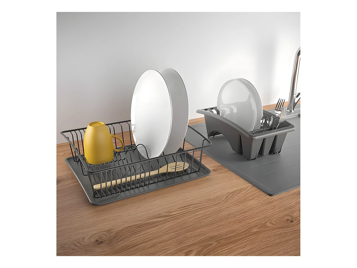 Escorredor de Louça Aquatex Plus Lava Noir Metaltex Touch-Therm 31x37x13 cm