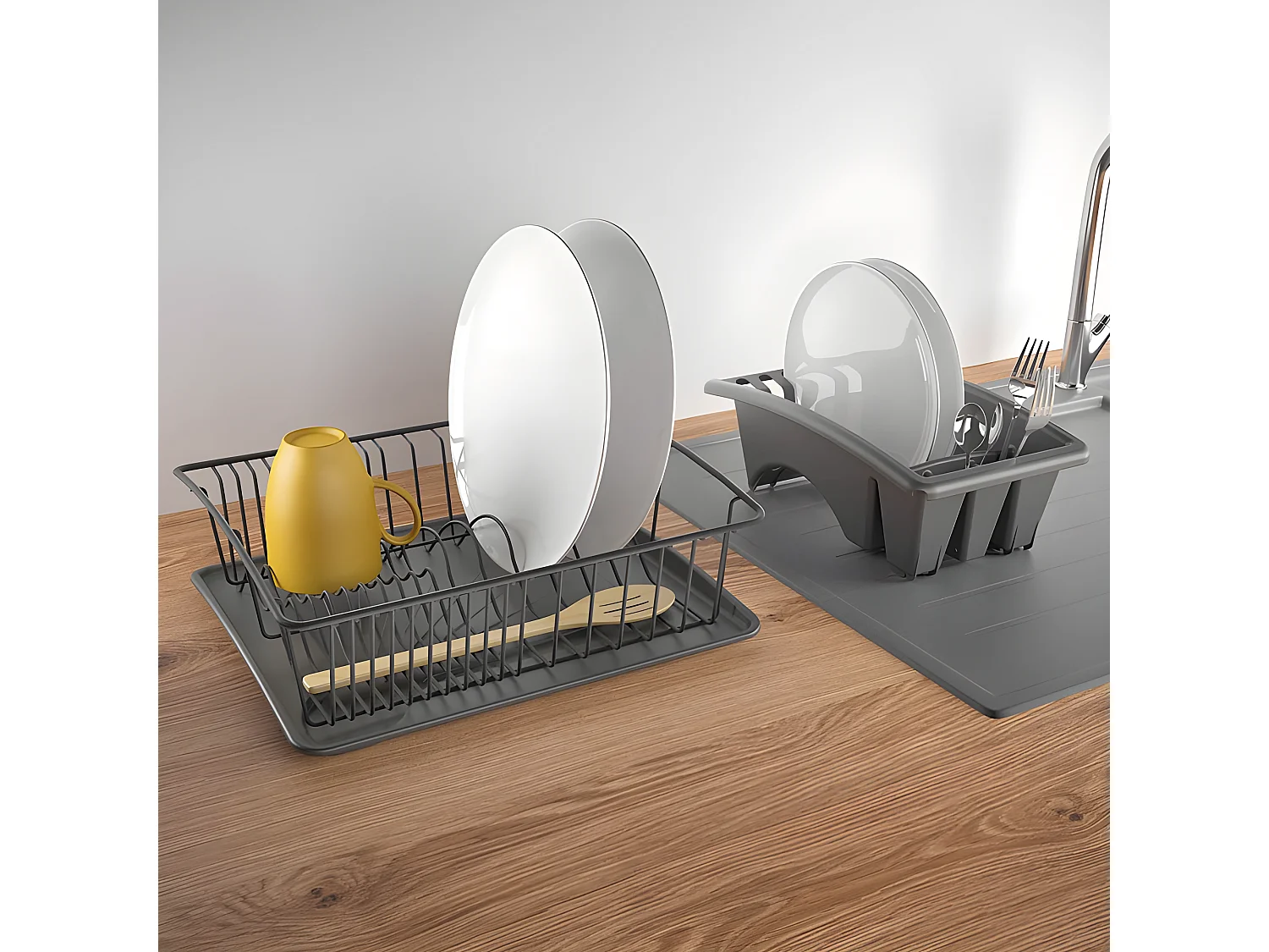 Afdruiprek Aquatex Plus Lava Noir Metaltex Touch-Therm 31x37x13 cm