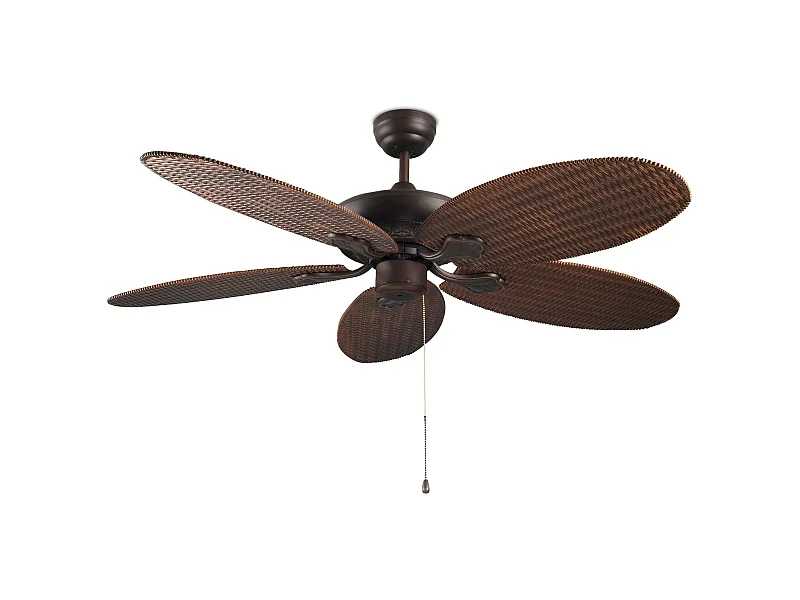 LEDS C4 Ventilateur du Plafond Ip20 Phuket Marron Cuivré Marron